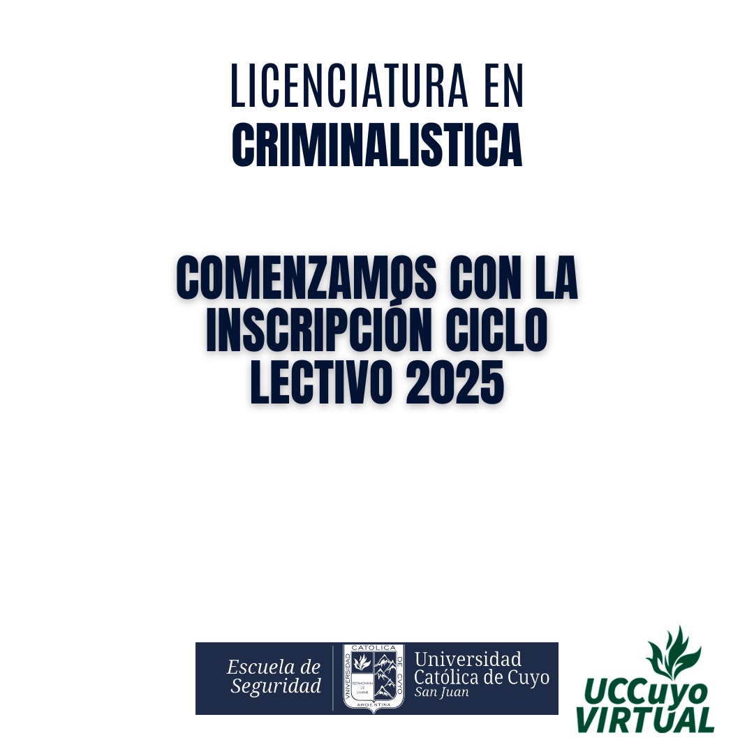 COMENZÓ LA INSCRIPCIÓN PARA LA LICENCIATURA EN CRIMINALISTICA